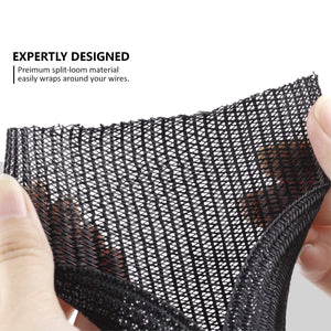 MGI SpeedWare Braided Split-Sleeve Wire Loom for High-Temperature Automotive Harness and Home Cable Management 25 feet (3/4)