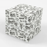 Stesha Party Motorcycle Gift Wrap Mens Wrapping Paper Folded Flat 30 x 20 Inch (3 Sheets)