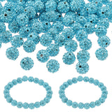 PATIKIL 8mm Rhinestone Beads, 150pcs Clay Rhinestone Beads Disco Ball Beads Diamond Spacer Beads Crystal Sparkle Shiny Round Bul