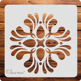 Kachi Pencil Modern Mandala Art Craft Stencil for Art and Painting, Size 6x6 inch Reusable Stencil for Painting, Fabric, Glass,