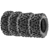 Set of 4 SunF Power.I AT 23x8-11 Front & 24x8-12 Rear ATV UTV all-terrain Tires, 6 PR, Tubeless A033