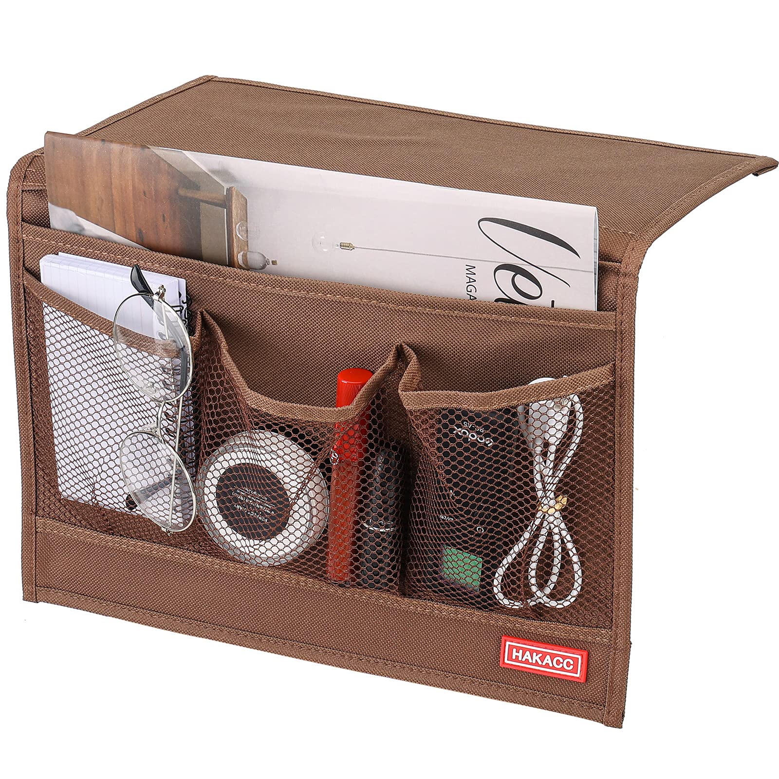 HAKACC Bedside Organizer, Bedside Storage, Bedside Caddy, Bed Organizer Hanging Pocket, Remote Holder for Bed Accessories