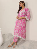 Libas Women'S Cotton Kurta Set (400431_Pink_L)