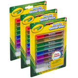 Crayola Bold Washable Glitter Glue with Fiery Flecks, 9 Per Pack, 3 Packs