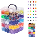 5400 Pcs Pony Beads Bulk, 30 Colors Plastic Bead for Creating Bracelets Crafts Hair Beads Kandi Friendship Jewelry DIY Making, C