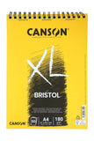 Canson XL Bristol 180 GSM Very Smooth A4 Bright White Spiral Sketching Pad (50 Sheets, Bright White)
