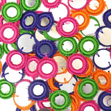 Embroiderymaterial Acrylic Crochet Rings Combo Pack For Embroidery And Craft Purpose(18Mm, 100 Pieces, 25 Pieces Each), Assorted