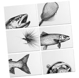 Fly Fishing Stationary Cards - Set of 24 With Envelopes - Fisherman Gift (Blank Version - Design Only)