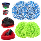 6 Pack Mop Heads Replacements for O Cedar, Spin MoP Replace Heads for OCedar RinseClean 2 Tank, Includes 4 Microfibe Mopping Hea