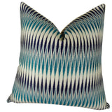 Plutus Brands Plutus Thames River Cobalt Handmade Throw Pillow, 16 X 16, Navy/Blue/White