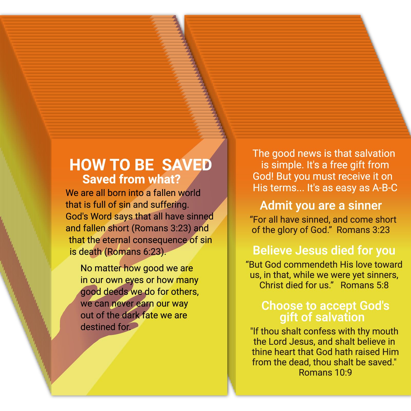 Fankya 240pcs Spanish Gospel Tracts Plan of Salvation Cards Pocket Holy Catholic Prayer Cards Bible Tracts Inspirational Mini Ch