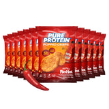 Pure Protein Franks Red Hot Popped Crisps - Spicy Protein Snack - 12g Plant Based Protein, Gluten Free, Non GMO, Vegan, Air Popp