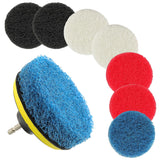 EPLZON 4 Inch Drill Brush Scrub Pads Cleaning Kit, 5X Faster Cleaning, Reusable Double Sided Scrub Pad for Bathroom Shower Tub T