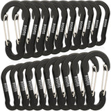 Booms Fishing 20Pack Carabiner Clips: Multi-use Small Carabiner Clip - 1.57in Mini Keychain Caribeaner Clip for Keys, Camping, H