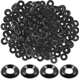 Yaocom 200 Qty #8 Countersunk Finish Washers Stainless Finishing Washers 304 Stainless Steel Cup, Black