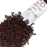 Miyuki Delica Seed Beads - Size 11/0 (1.6 mm), DB1910, Matte Opaque Espresso, 7.2 g, Approx. 1440 Beads, Made in Japan