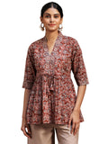 Libas Womens Printed Cotton A-Line Kurti For Women