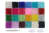 Pamir Tong 4mm Glass Beads Bulk for Jewelry Making 4700pcs Round Imitative Jade Beads Bracelet Loose Beads Set Crystal Seed Bead