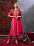 Anni Designer Women'S Cotton Blend Straight Printed Kurta With Pant & Dupatta (Ajapina Pink-Nw_M_Pink_Medium),Pink,M,,,