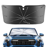 Portable Toyota Tacoma 2024-2025 2026 Windshield Sunshade Umbrella for Models TRD/SR/SR5/limited Series, 2 in1 Ice Crystal Durab