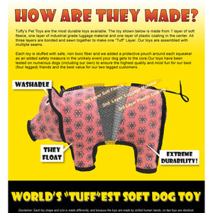 TUFFY - World's Tuffest Soft Dog Toy - Ultimate Bone-Squeakers - Multiple Layers. Made Durable, Strong & Tough. Interactive Play