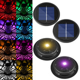 4 Pack Replacement Solar Light Parts 2 Mode Warmwhite and RGB Color-Changing ,Solar Lights Replacement Top, Inserts for Lanterns