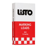 Listo 162 Marking Pencils Refill RED, Box of 72, Grease Pencils/China Marking Pencils/Wax Pencils