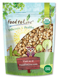 Food to Live Organic Blanched Roasted Hazelnuts, 2 Pounds - Non-GMO, Dry Roasted Filberts, No Skin, Whole Nuts, Unsalted, Kosher