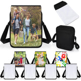 Paterr 2 Pcs Sublimation Bags Blanks Crossbody Shoulder Sport Bag DIY Sublimation Purse for Fathers Day Birthday Crafting Gifts