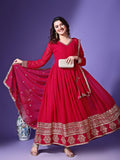 Wedani Georgette Anarkali Kurta For Women Pink,Pink,2XL,,,