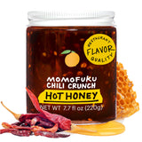 Momofuku Hot Honey Chili Crunch by David Chang 7.7 oz, Oil with Premium Wildflower Honey, Garlic and Shallots, Chili Crisp for C