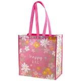 Karma Reusable Gift Bags Tote Bag and Gift Bag with Handles Perfect for Birthday Gifts and Party Bags RPET 1 Happy Bag Large