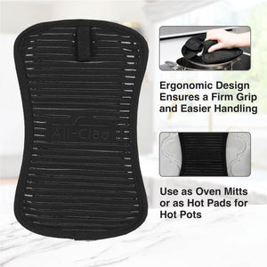 All-Clad Premium Pot Holder & Hot Pad: Heat Resistant To 500 Degrees - 100% Cotton, 10X6.25 Hot Pad For Kitchen And Barbeque