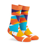 Dynamocks MenS And WomenS Combed Cotton Crew Length Socks (Pizzazz, Multicolour, Free Size)