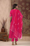 Gosriki Women'S Rayon Blend Anarkali Solid Kurta With Pant & Dupatta (Nirmooha Pink-Gs_S_Pink_Small),Pink,,B0DKXHT71C