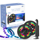 Feit Electric Smart TV Backlight with Color Sensor and 11.5ft LED Tape Light Supports 55-85 TVs, RGB Backlight, No Hub Required 