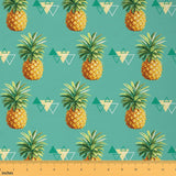 Erosebridal Pineapple Fabric, Tropical Fruit Upholstery Fabric, Hawaiian Summer Decorative Geometric Indoor Outdoor Fresh Farmho