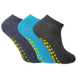 Soxbae Socks For Women | Cotton Anti Skid Ankle Length Socks For Gym, Yoga, Jogging And Running | Free Size | Pack Of 3, Multico