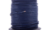 KONMAY 25 Yards Solid Round 1.5mm Navy Genuine/Real Leather Cord Braiding String (1.5mm, Navy Blue)