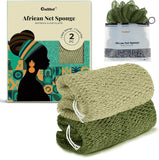 CORATED African Net Sponge Authentic, Shower Loofah Exfoliating Bath Sponge, Body Scrubber for Women Daily Use Body Care, Travel