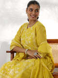 Libas Women'S Chanderi Silk Kurta Set (49453_Mustard_2Xl)