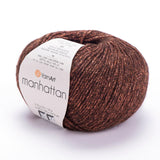 YARNART Manhattan Glittery Knitting Yarn - Sparkle, Shiny Metallic, Wool & Acrylic, Fantasy Yarn, 1.76 Oz, 218.72 Yds (912)
