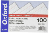 Oxford Ruled Index Cards, 4 x 6, White, 100 Per Pack (40159SP)
