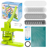 Button Maker Machine 58 MM 2.25Pin Badge Maker Machine Multiple Size Interchangeable Die Molds with Cutting Mat Circle Cutte