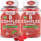 Nextdia Vitamin B Complex Gummies, Vegan Vitamin B Gummies with 2000 mcg Methyl B12, Methyl Folate | Plus Choline + Inositol, Vi