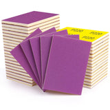3 x 4 Inch Hook and Loop Sanding Sponge Purple Alumina Abrasive Sanding Pads Flexible Softback 150/180/220/320/400 Grit Wet or D
