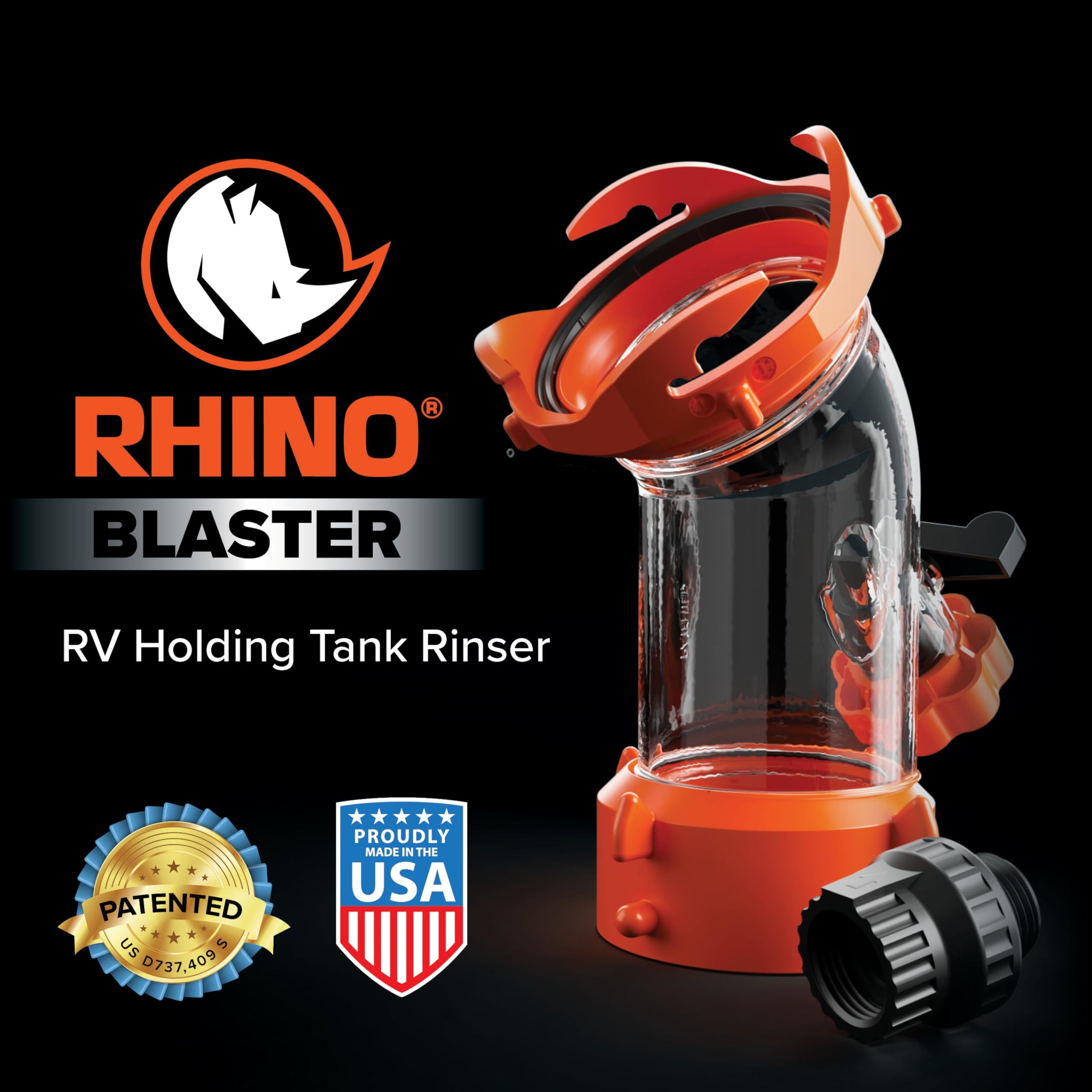 Camco Rhino Blaster Rv Tank Rinser With Backflow Preventer Rv Accessories For Toilet And Waste Tank Cleaning - Essential Camper