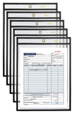 Better Office Products Shop Ticket Holders, 9 x 12 Inches, Both Sides Clear, Stitched Black Edge Trim, 25 Pack