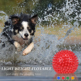 Ousiya 4.5 Squeaky Dog Balls for Aggressive Chewers - Heavy Duty Teething Toys for Large Medium Dogs - Durable Spikey Balls (4