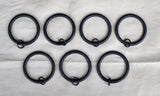 Urbanest Set of 16 Metal Curtain Eyelet Rings 3 Inch Inner Diameter (Black)